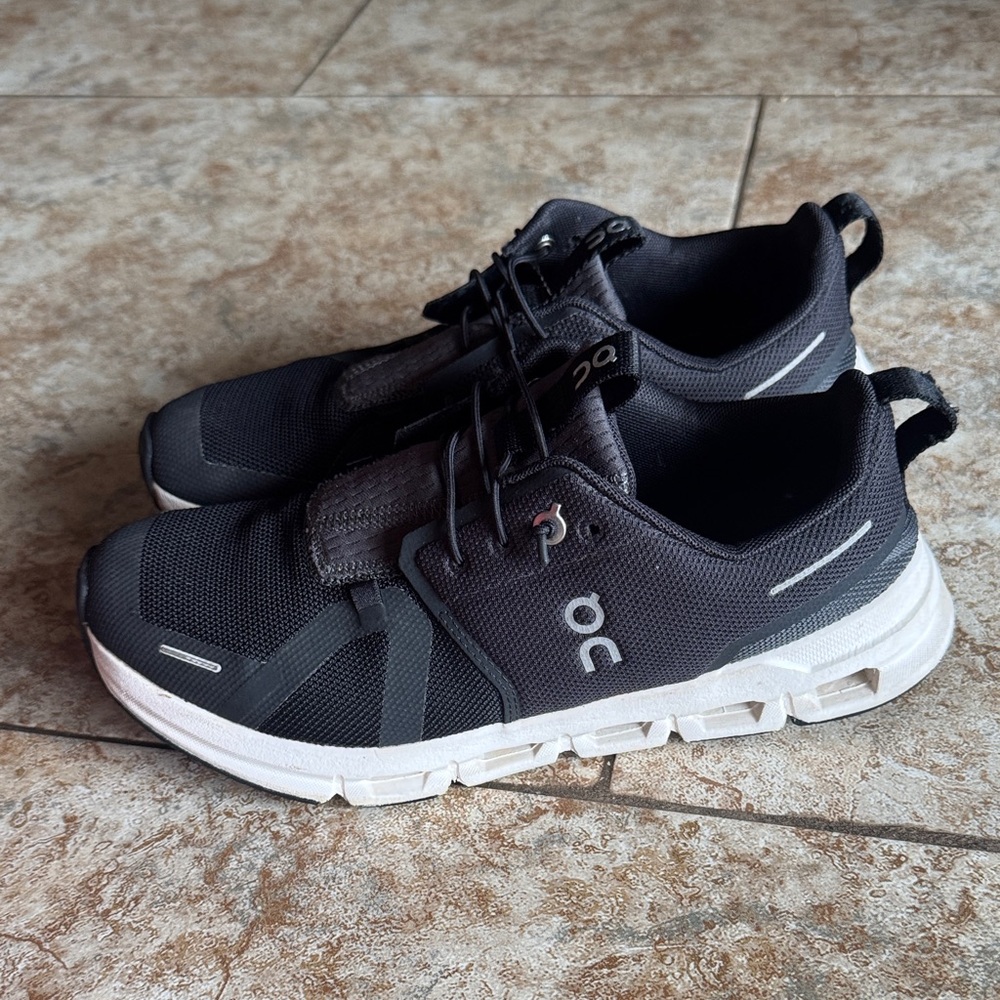 On Kids Black and White Sneakers